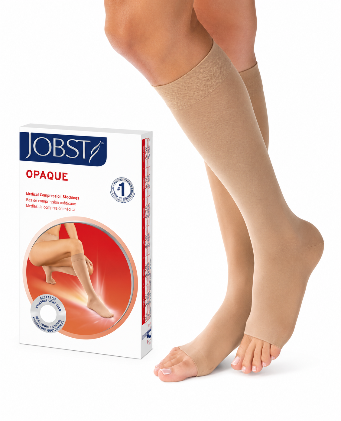 Meia Jobst Opaque 20-30 mmHg, 3/4 Panturrilha