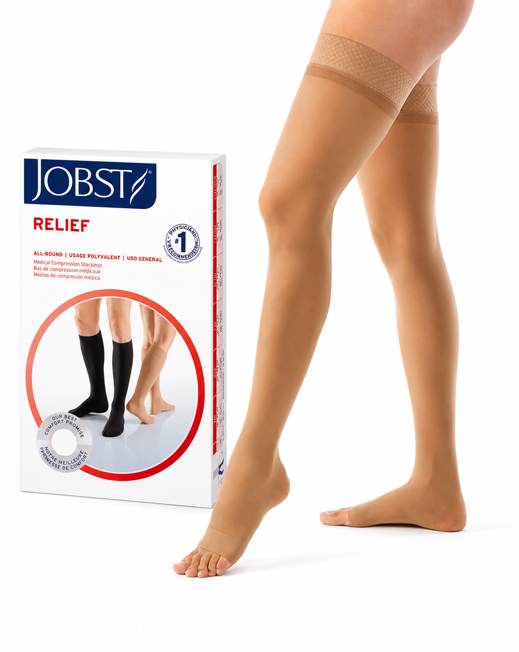 Meia Jobst Relief 20-30 mmHg, Meia Coxa 7/8