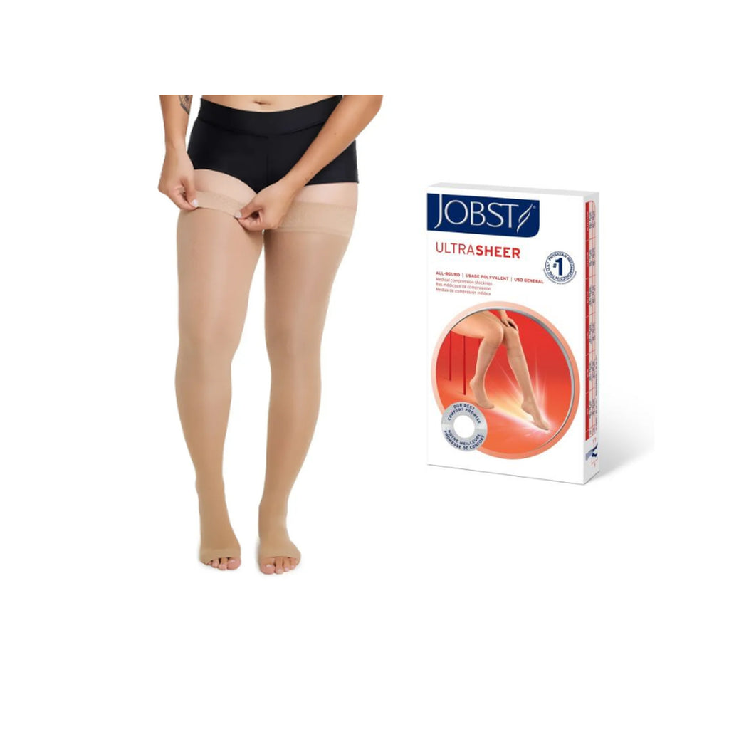 Meia Jobst UltraSheer, 15-20 mmHg, 7/8 Meia Coxa