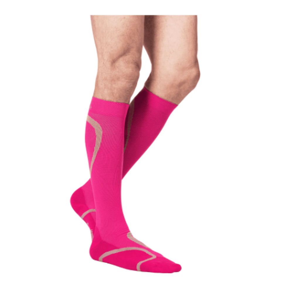 Meia Sigvaris Performance, 20-30 mmHg, 3/4, Rosa