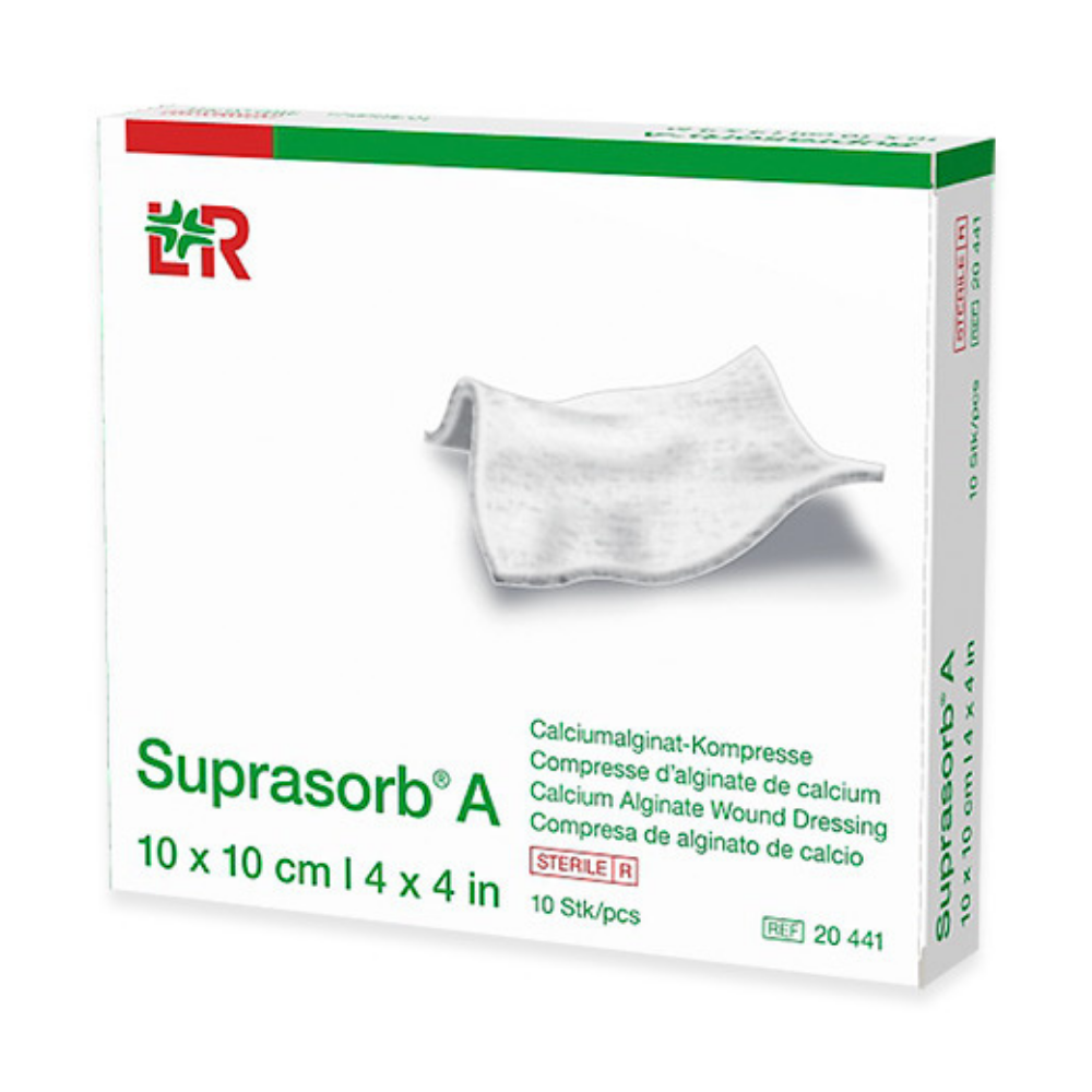 SUPRASORB A - CURATIVO DE ALGINATO DE CALCIO ESTÉRIL 10X10CM