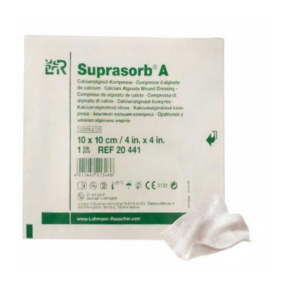 SUPRASORB A - CURATIVO DE ALGINATO DE CALCIO ESTÉRIL 10X10CM